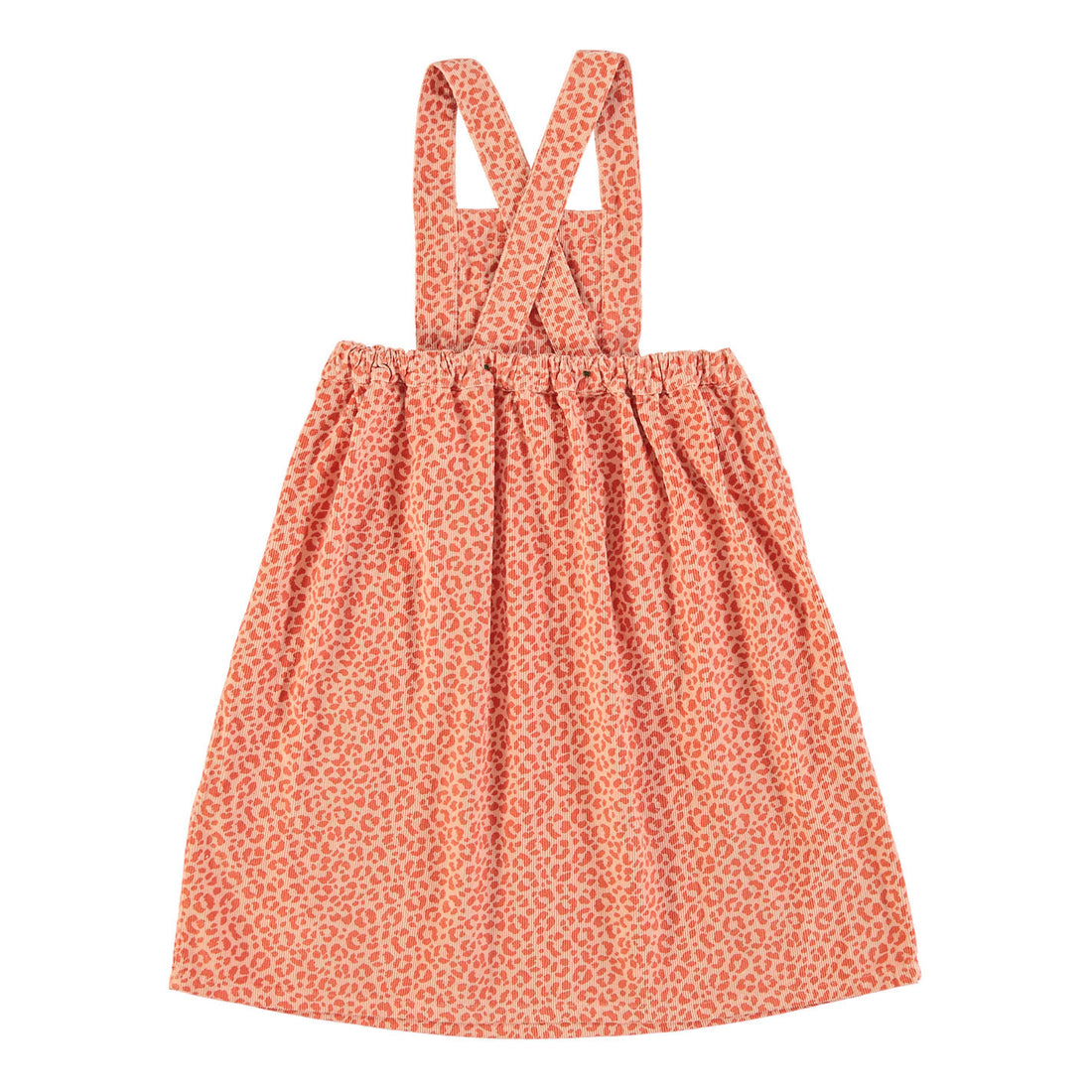 Piupiuchick Pastel Coral Animal Print Long Apron Dress