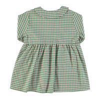 Piupiuchick Green Checkered Peter Pan Dress