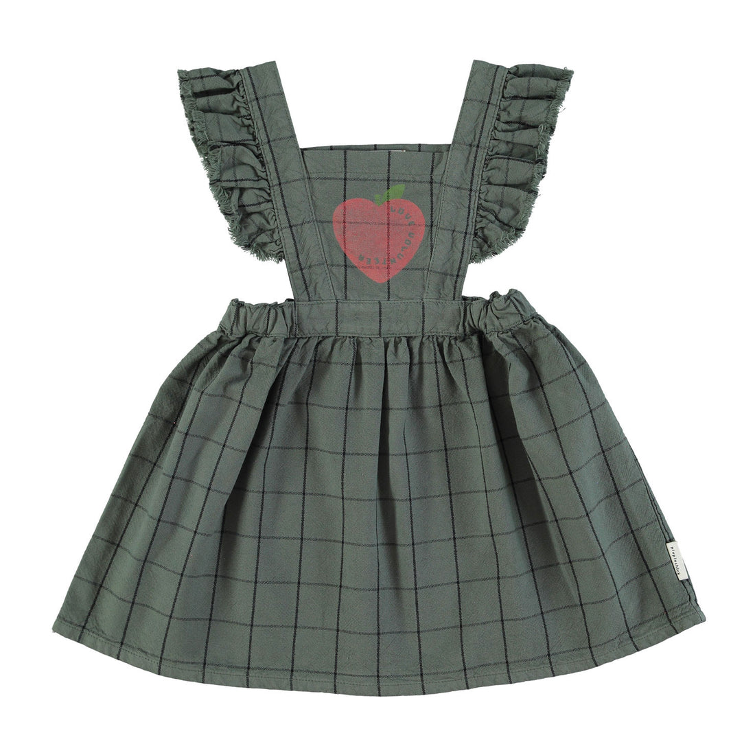 Piupiuchick Green Checkered Sleeveless Dress