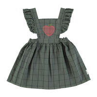Piupiuchick Green Checkered Sleeveless Dress