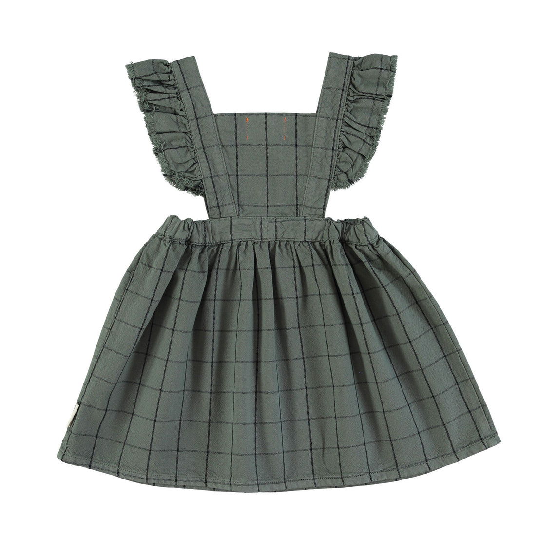 Piupiuchick Green Checkered Sleeveless Dress