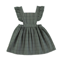 Piupiuchick Green Checkered Sleeveless Dress