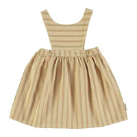 Piupiuchick Light Brown Stripe Sleeveless Dress