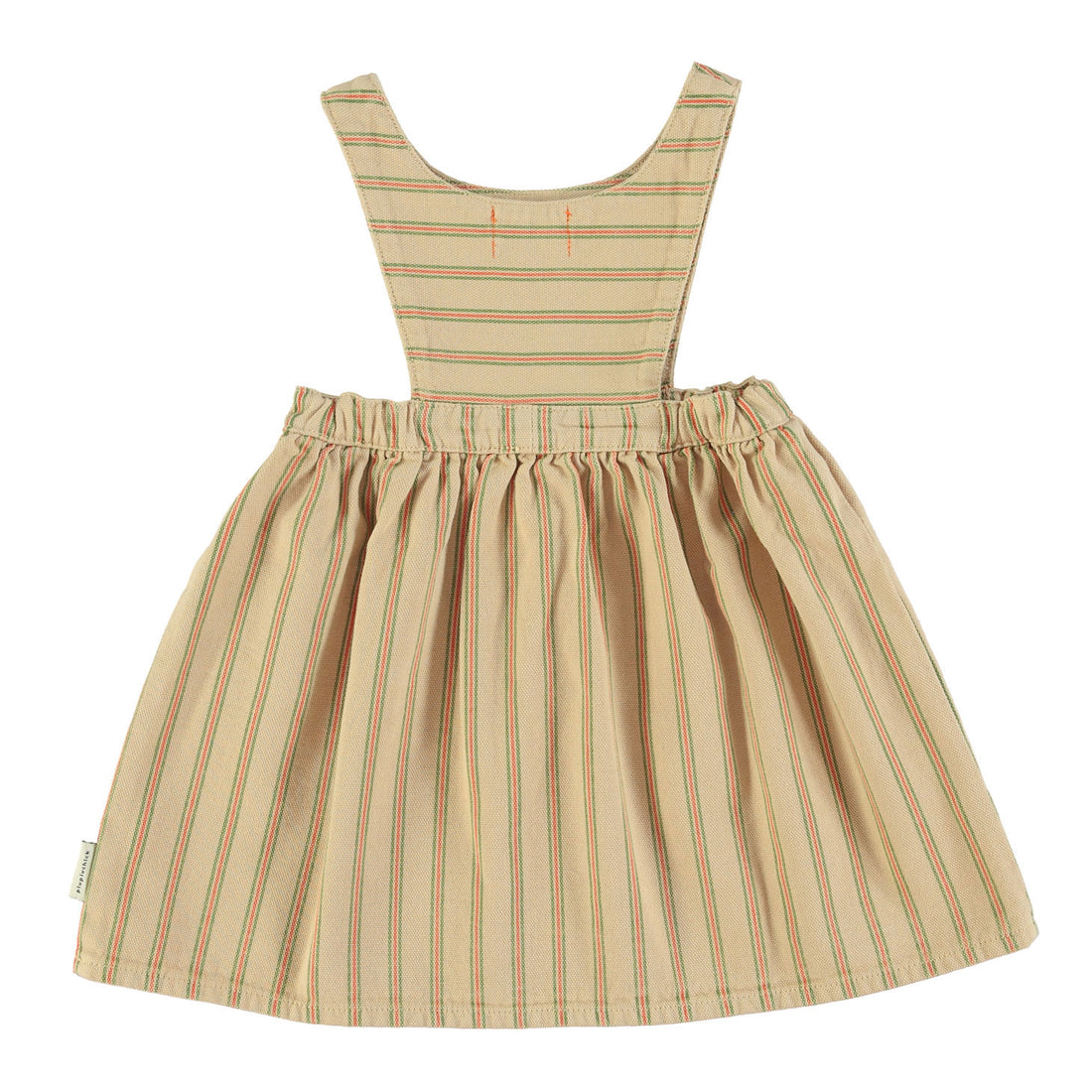 Piupiuchick Light Brown Stripe Sleeveless Dress