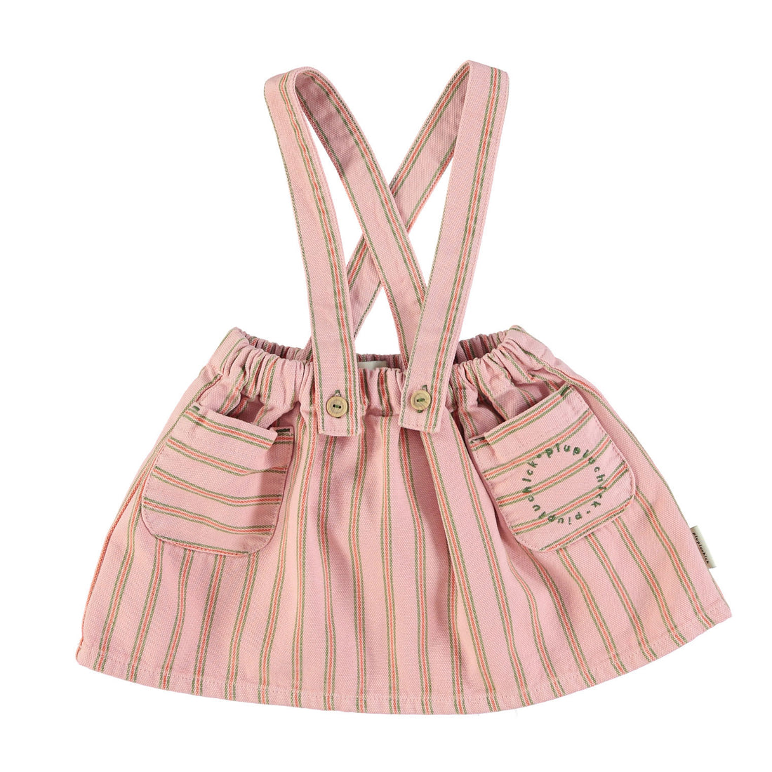 Piupiuchick Light Pink Striped Strap Mini Skirt