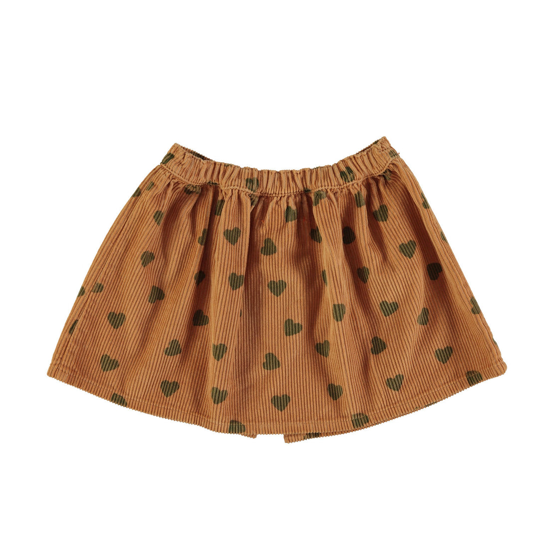Piupiuchick Brown Heart Short Corduroy Skirt