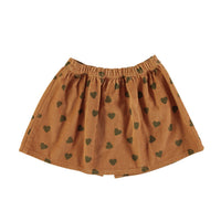 Piupiuchick Brown Heart Short Corduroy Skirt