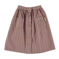 Piupiuchick Grape Striped Long Skirt