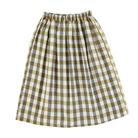 Piupiuchick Brown Checkered Pocket Skirt