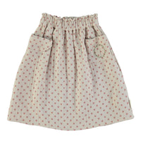 Piupiuchick Taupe Little Flowers Frilled Long Skirt