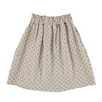 Piupiuchick Taupe Little Flowers Frilled Long Skirt
