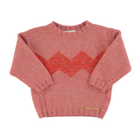 Piupiuchick Pink Zig Zag Lurex Sweater