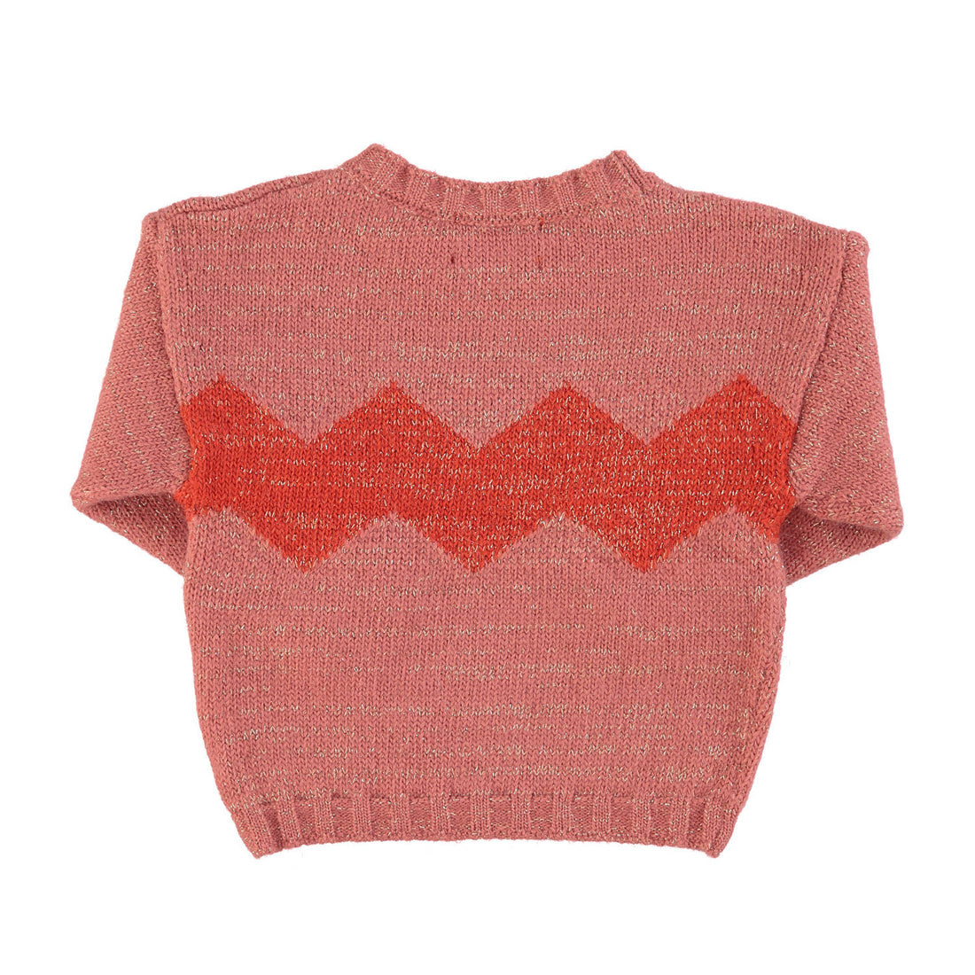 Piupiuchick Pink Zig Zag Lurex Sweater