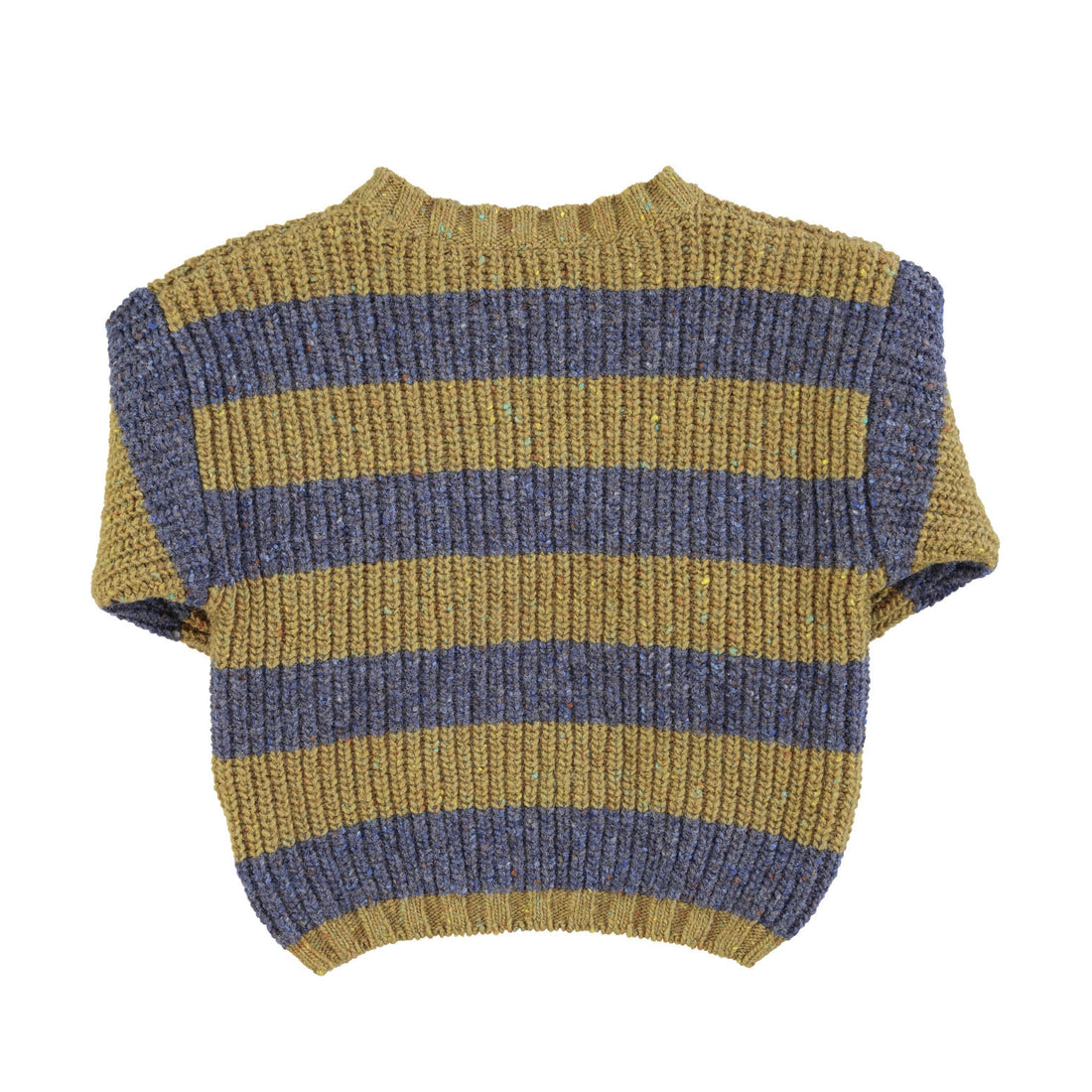 Piupiuchick Olive Green Stripe Knit Sweater