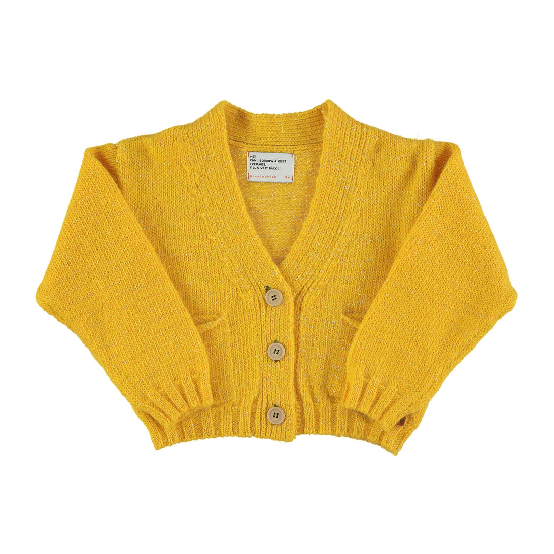 Piupiuchick Yellow Lurex Cardigan