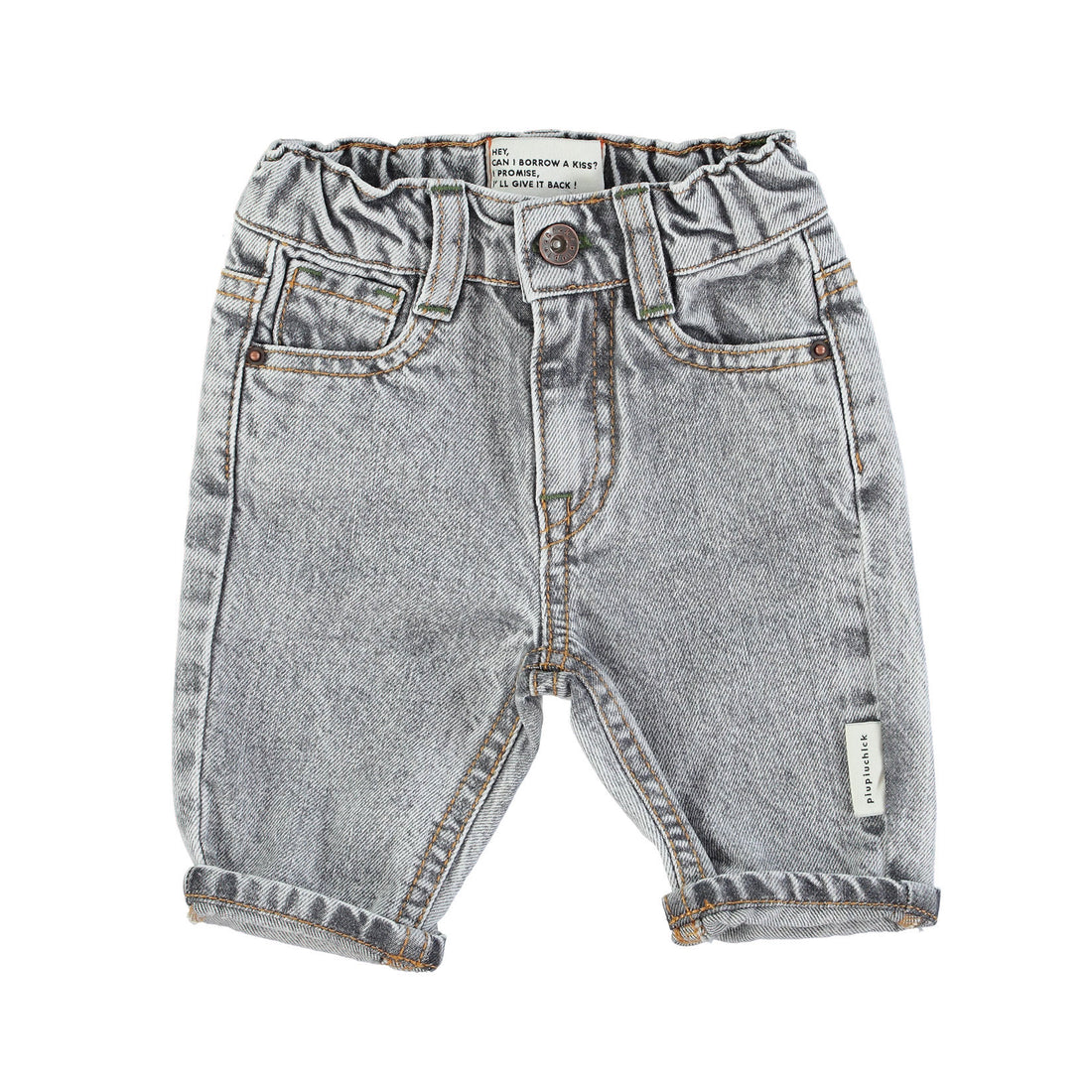 Piupiuchick Washed Grey Denim Trousers