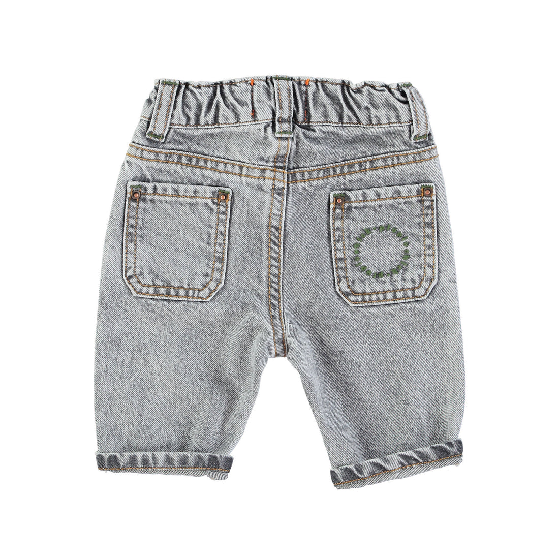 Piupiuchick Washed Grey Denim Trousers