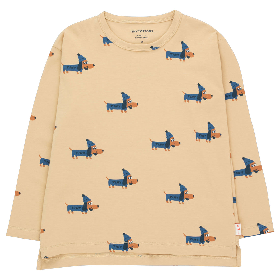 Tiny Cottons Taupe/Indigo Dogs Tee