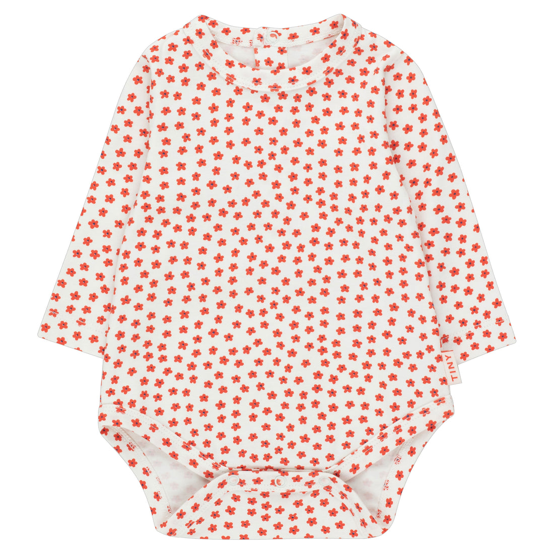 Tiny Cottons Snow/Deep Red Tiny Flowers Body