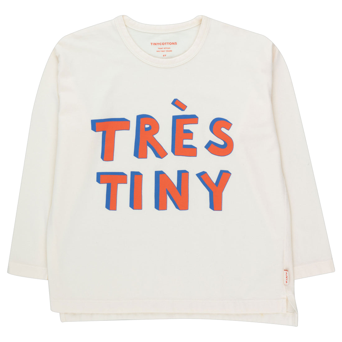 Tiny Cottons Light Cream/Summer Red Tres Tiny Tee