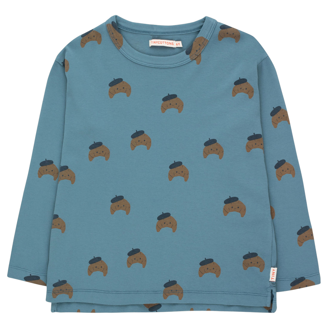 Tiny Cottons Stone/Light Brown Croissants Tee