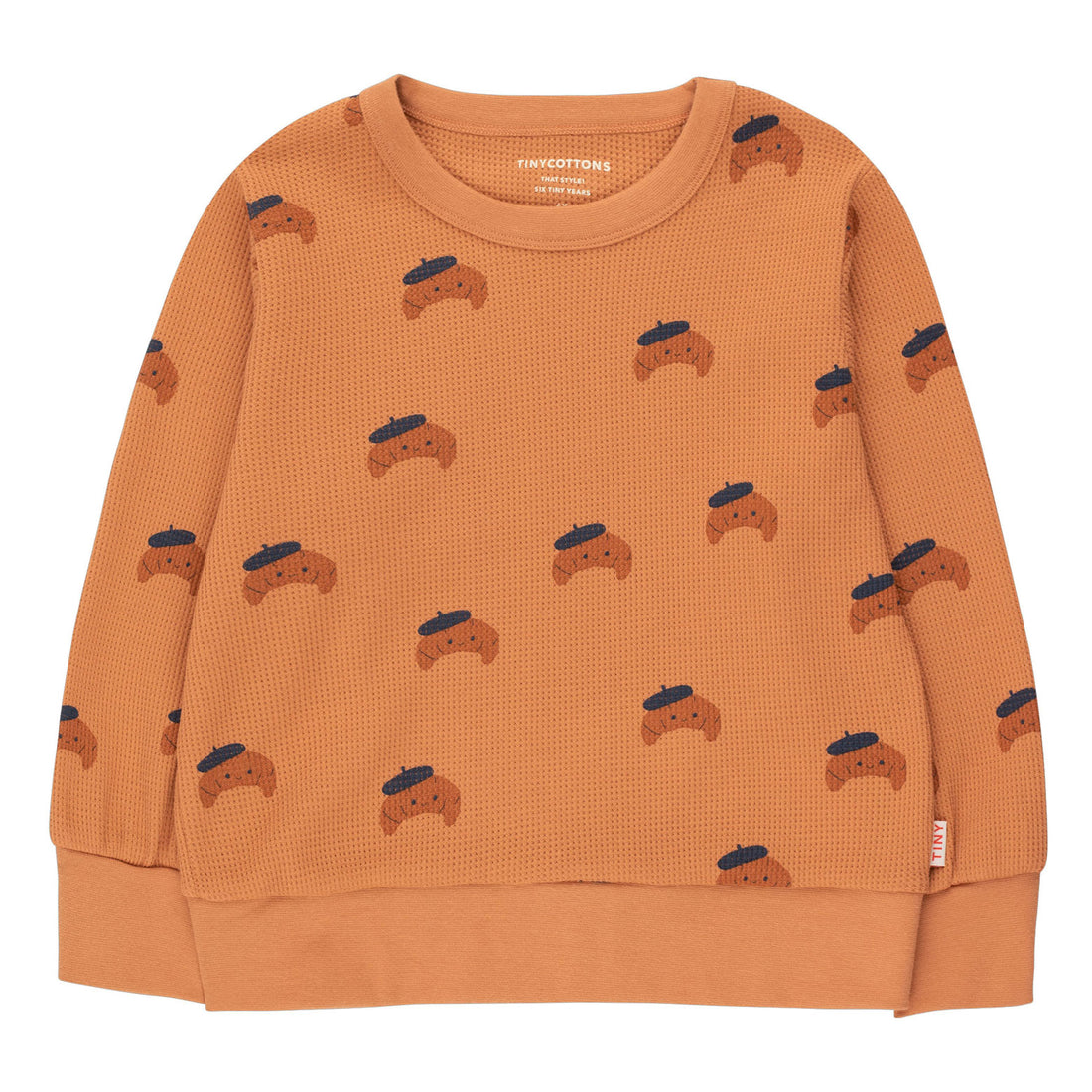 Tiny Cottons Light Brown/Chestnut Croissants Sweatshirt