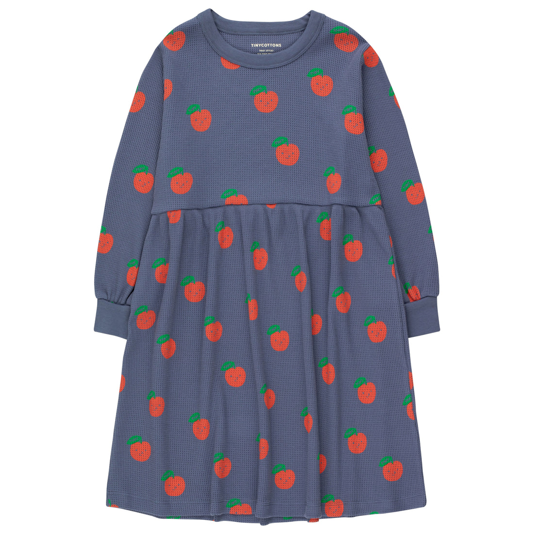 Tiny Cottons Light Navy/Deep Red Apples Dress