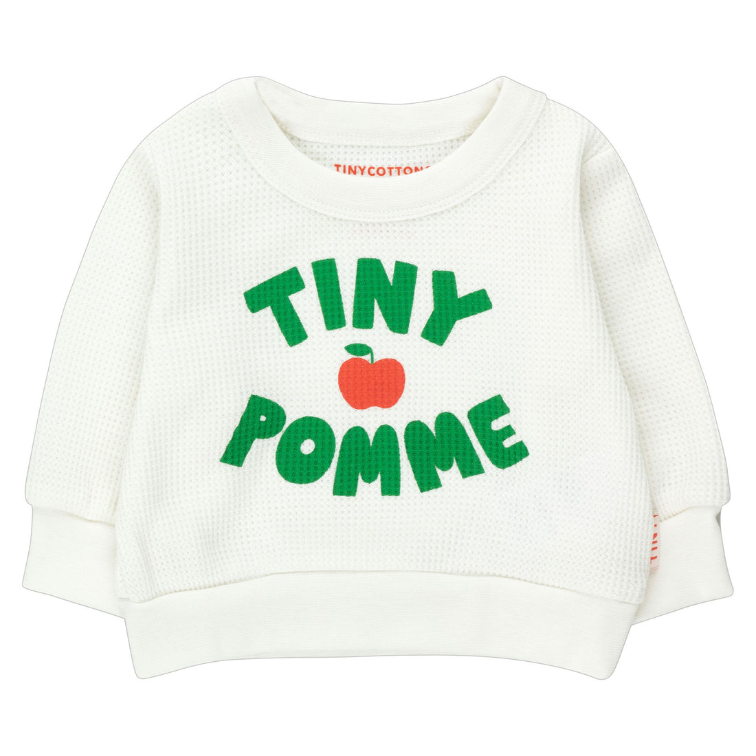 Tiny Cottons Snow/Grass Green Tiny Pomme Baby Sweatshirt