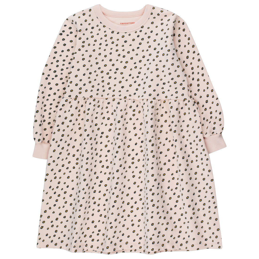 Tiny Cottons Nude/Deep Yellow Animal Print Dress