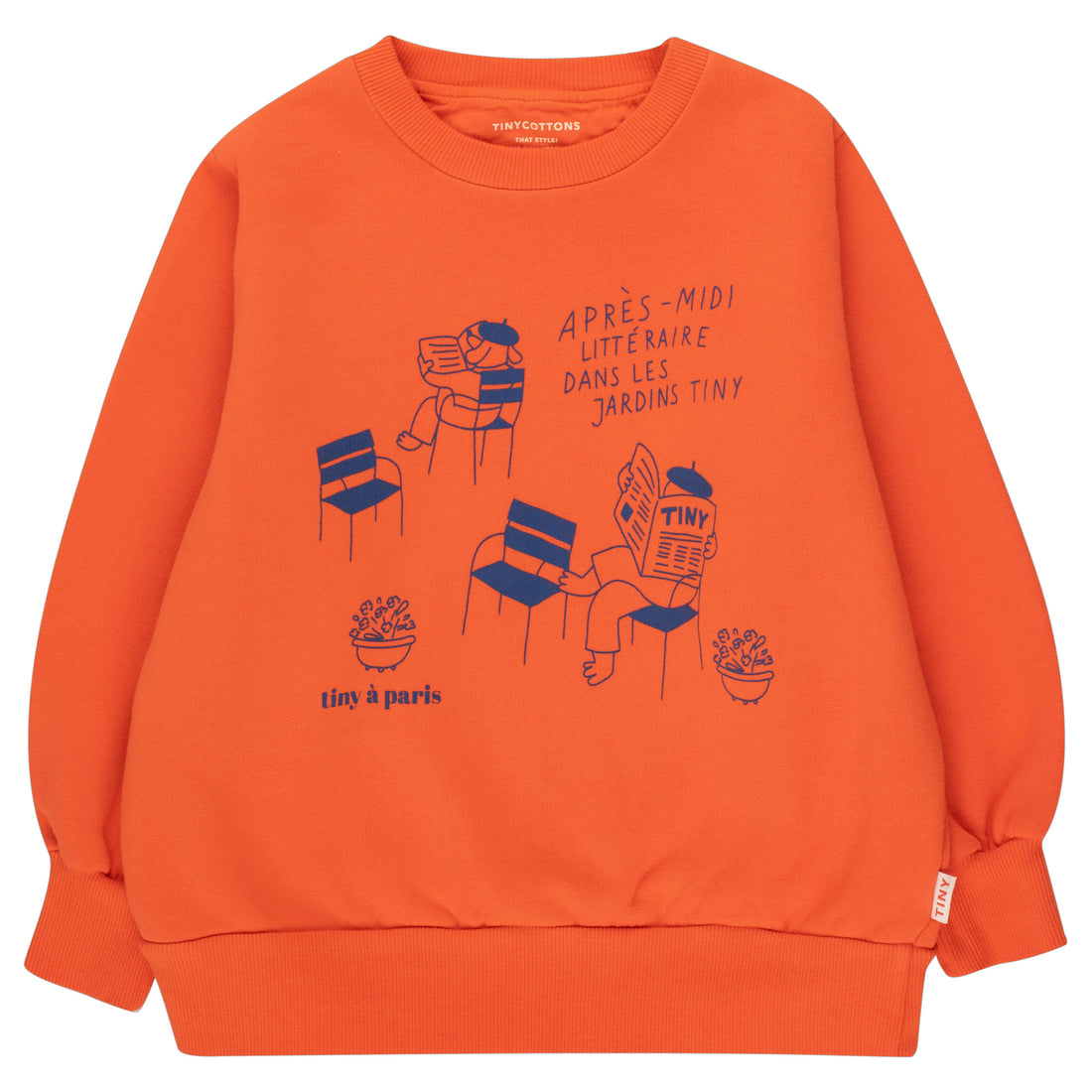 Tiny Cottons Summer Red/Indigo Les Jardins Tiny Sweatshirt