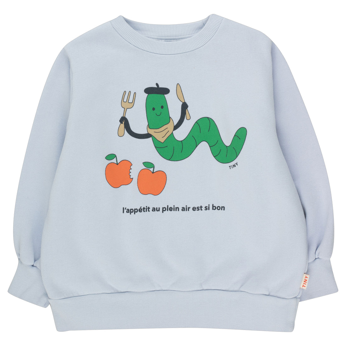 Tiny Cottons Cold Grey/Grass Green LeAppetit Sweatshirt