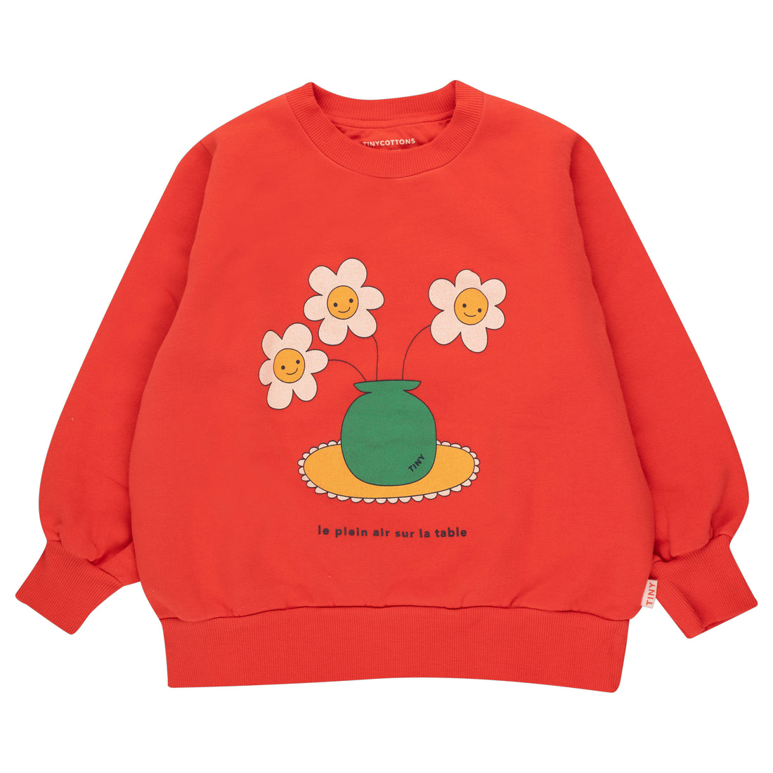 Tiny Cottons Deep Red Les Fleurs Sweatshirt