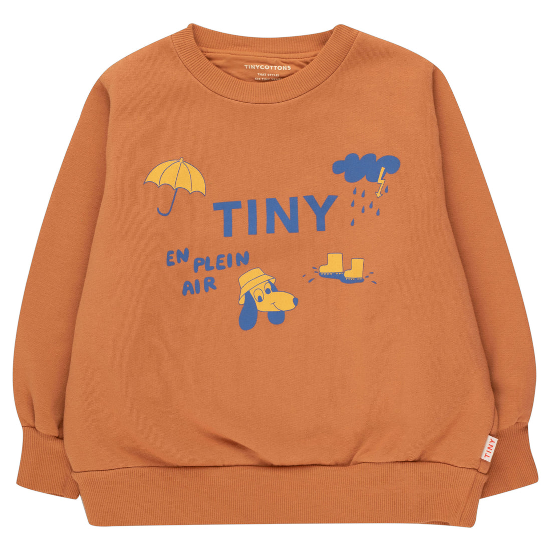 Tiny Cottons Light Brown/Ultramarine La Pluie Et Tiny Sweatshirt
