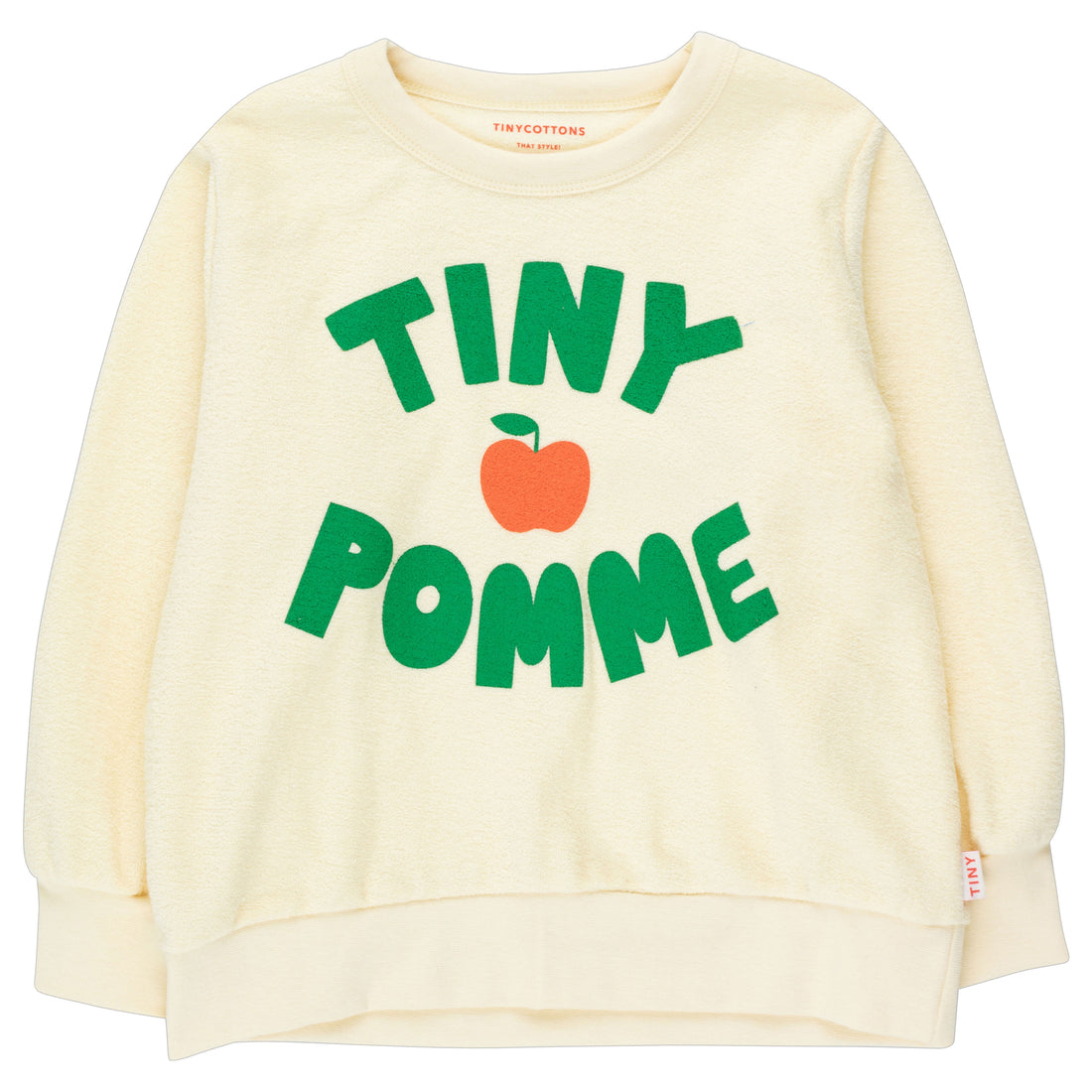 Tiny Cottons Dusty Yellow/Grass Green Tiny Pomme Sweatshirt