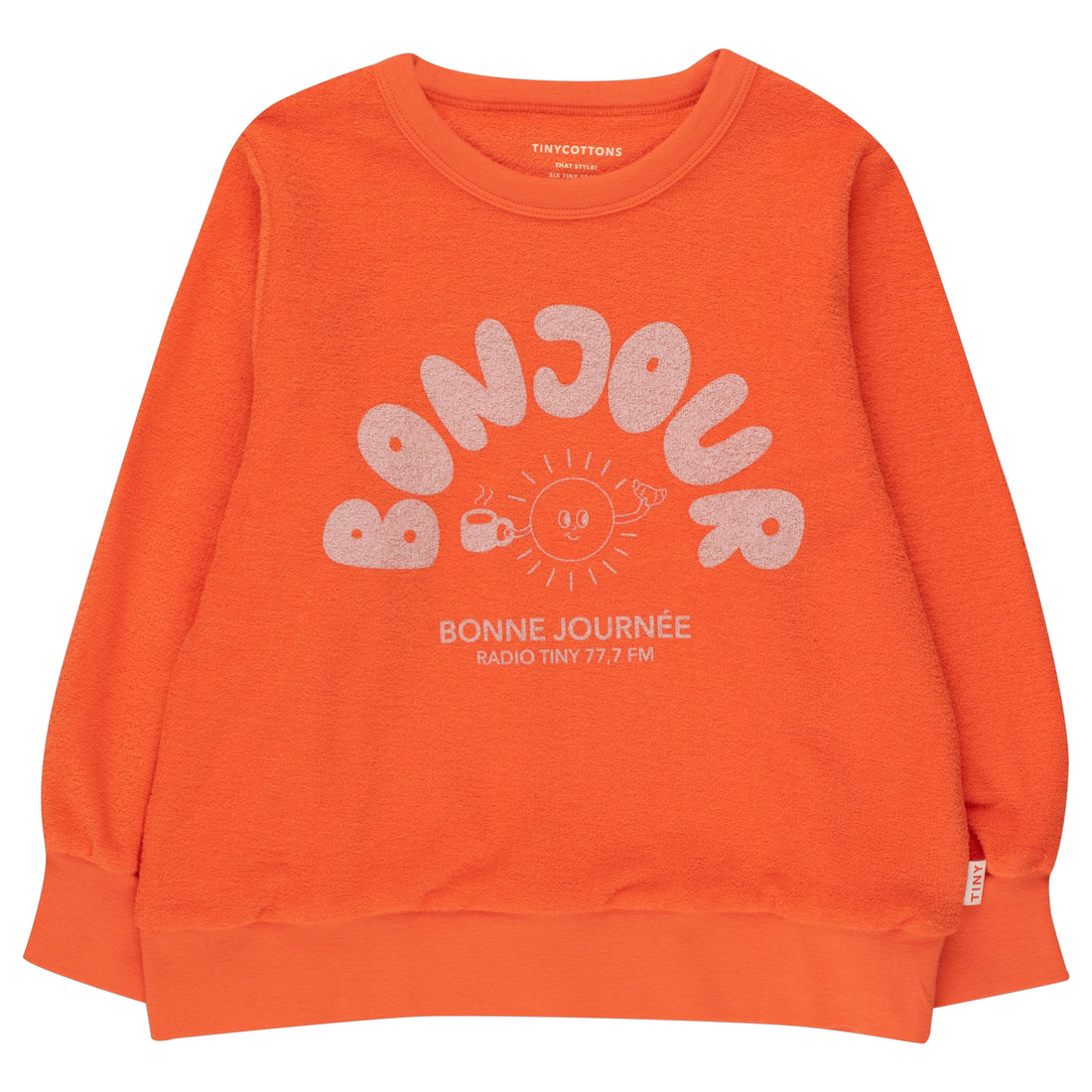 Tiny Cottons Summer Red/Powder Pink Bonjour Sweatshirt