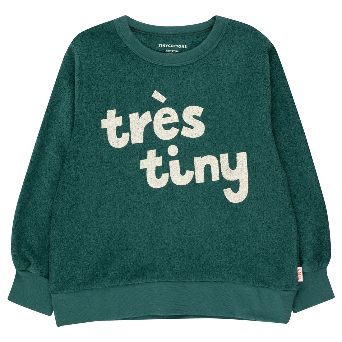 Tiny Cottons Petrol Green/Light Cream Tres Tiny Sweatshirt