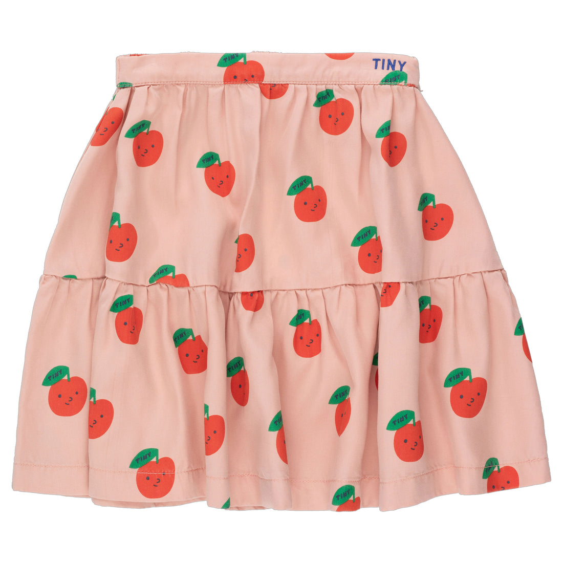 Tiny Cottons Powder Pink/Deep Red Apples Skirt