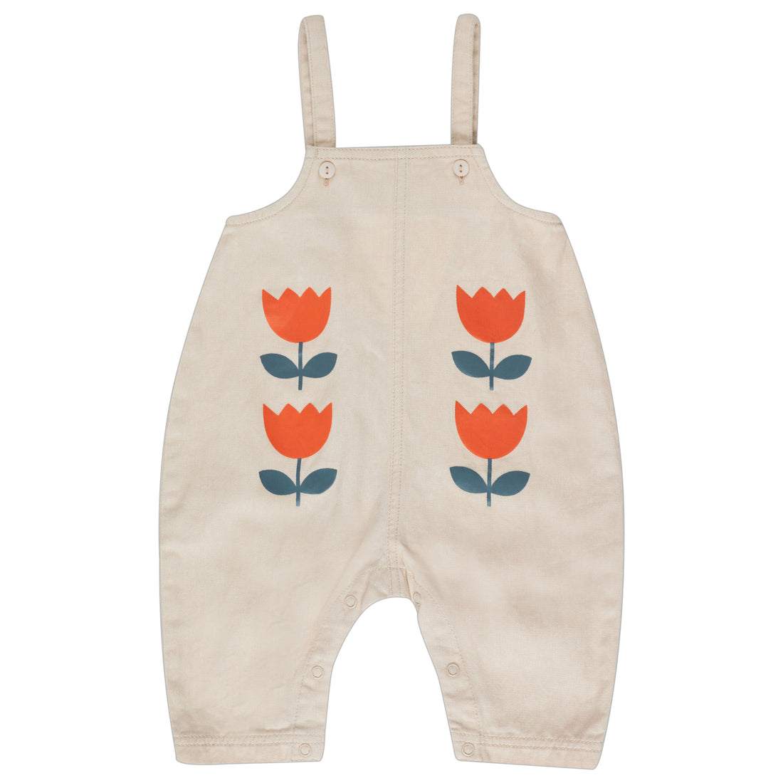 Tiny Cottons Nude Flowers Baby Dungaree