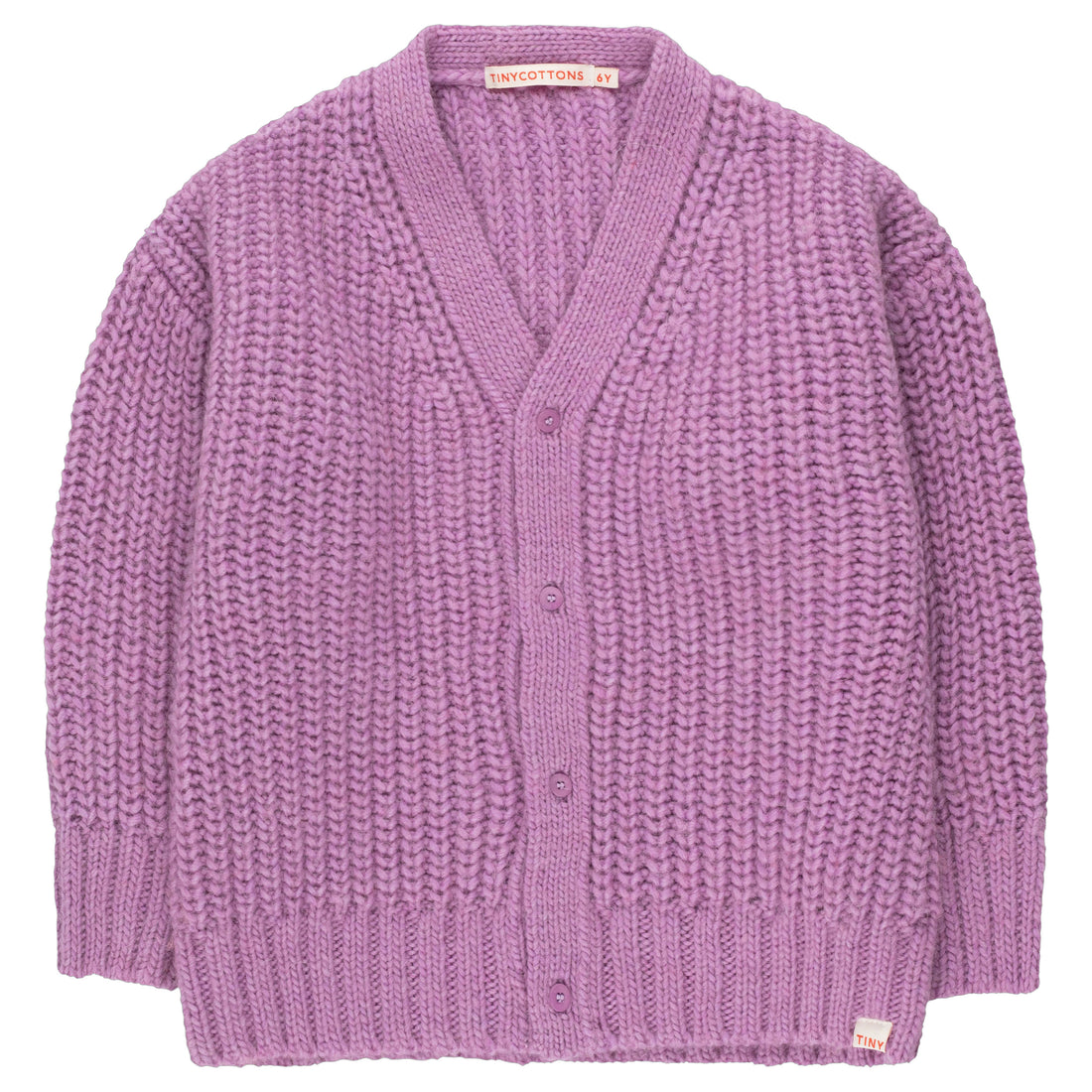 Tiny Cottons Violet Solid Cardigan