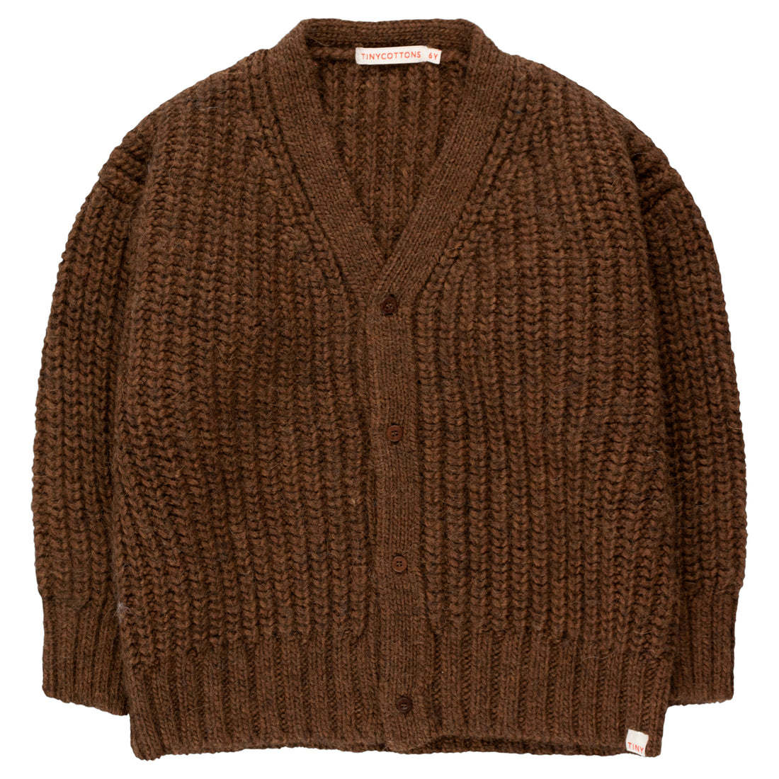 Tiny Cottons Chocolate Solid Cardigan