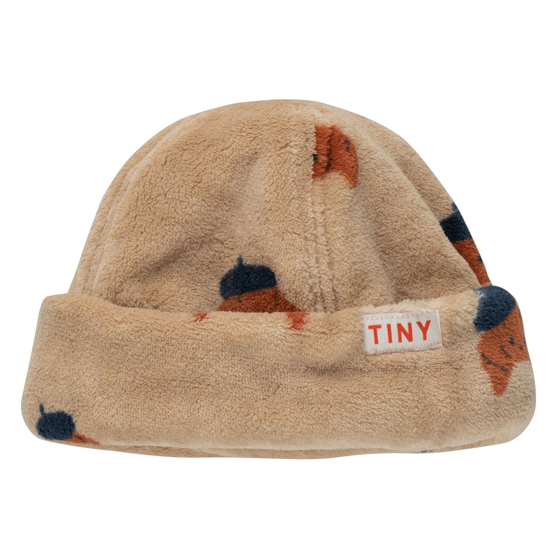 Tiny Cottons Taupe Croissant Polar Beanie
