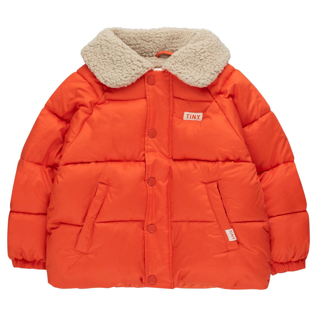 Tiny Cottons Summer Red Solid Padded Jacket
