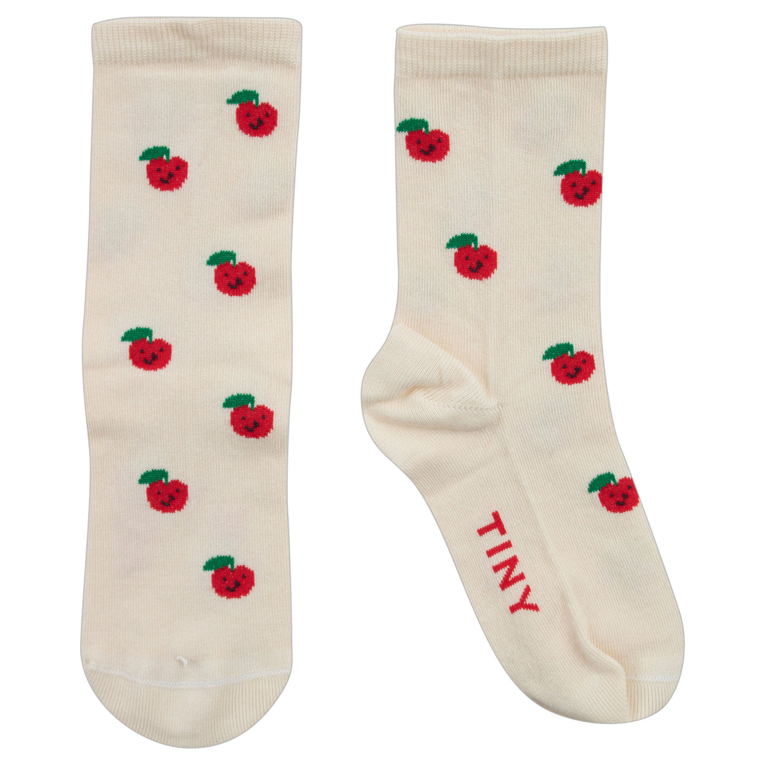 Tiny Cottons Light Cream Apples Medium Socks
