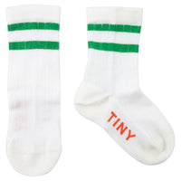 Tiny Cottons Snow/Indigo Stripes Medium Socks Pack