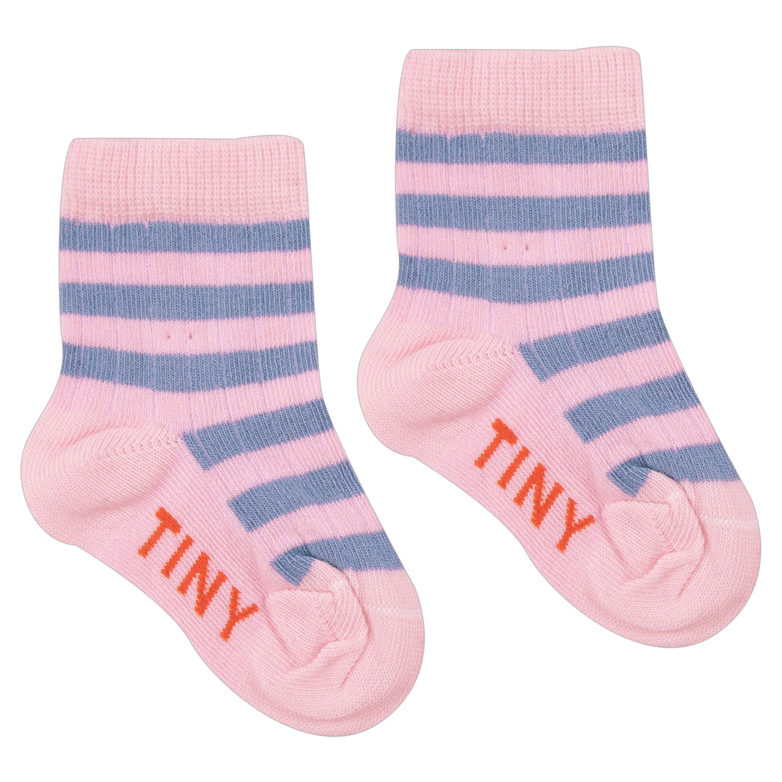 Tiny Cottons Violet/Powder Pink Stripes Medium Socks Pack