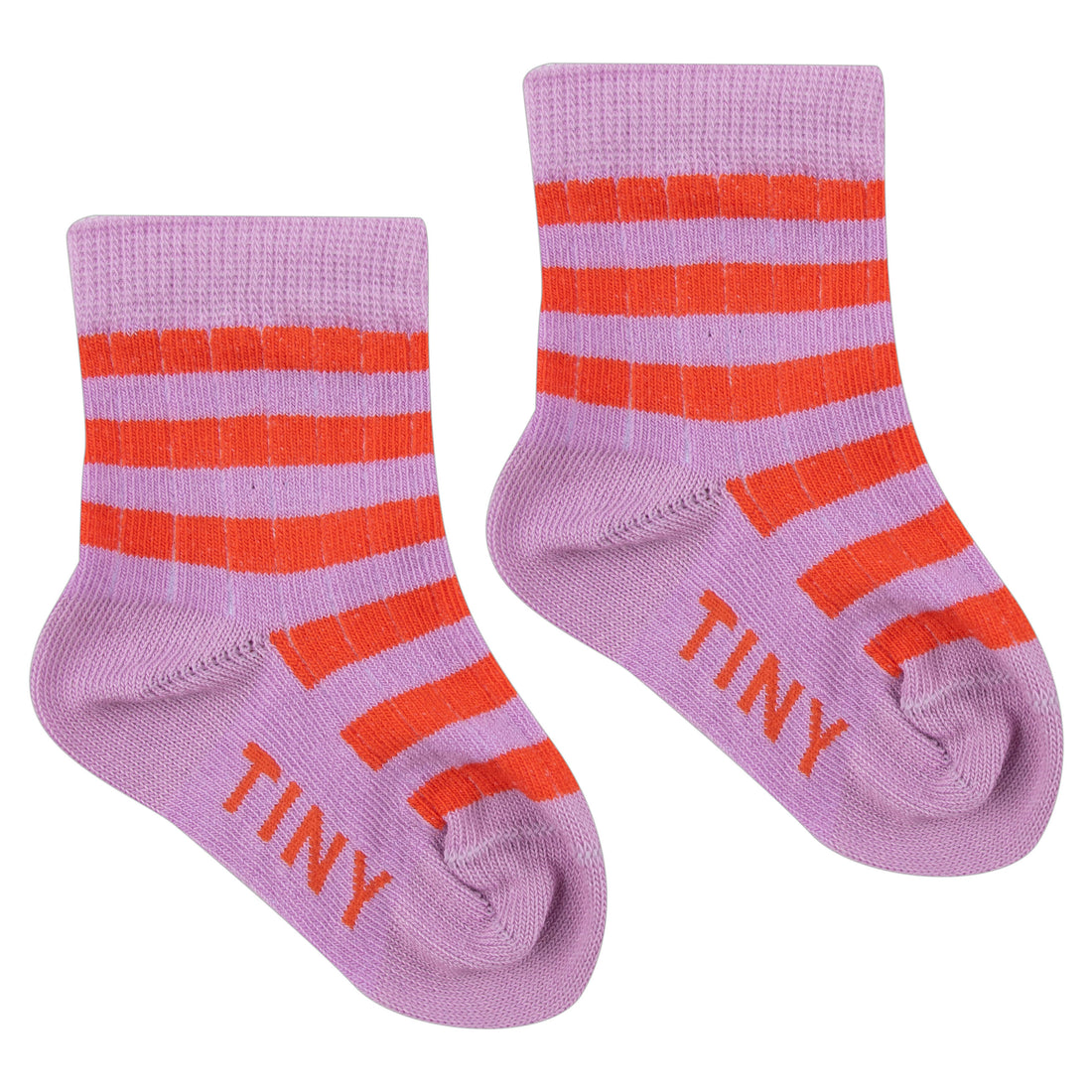 Tiny Cottons Violet/Powder Pink Stripes Medium Socks Pack