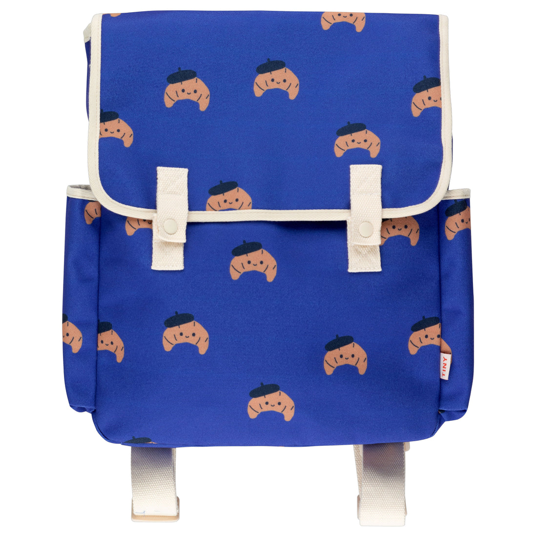 Tiny Cottons Indigo Croissants Backpack
