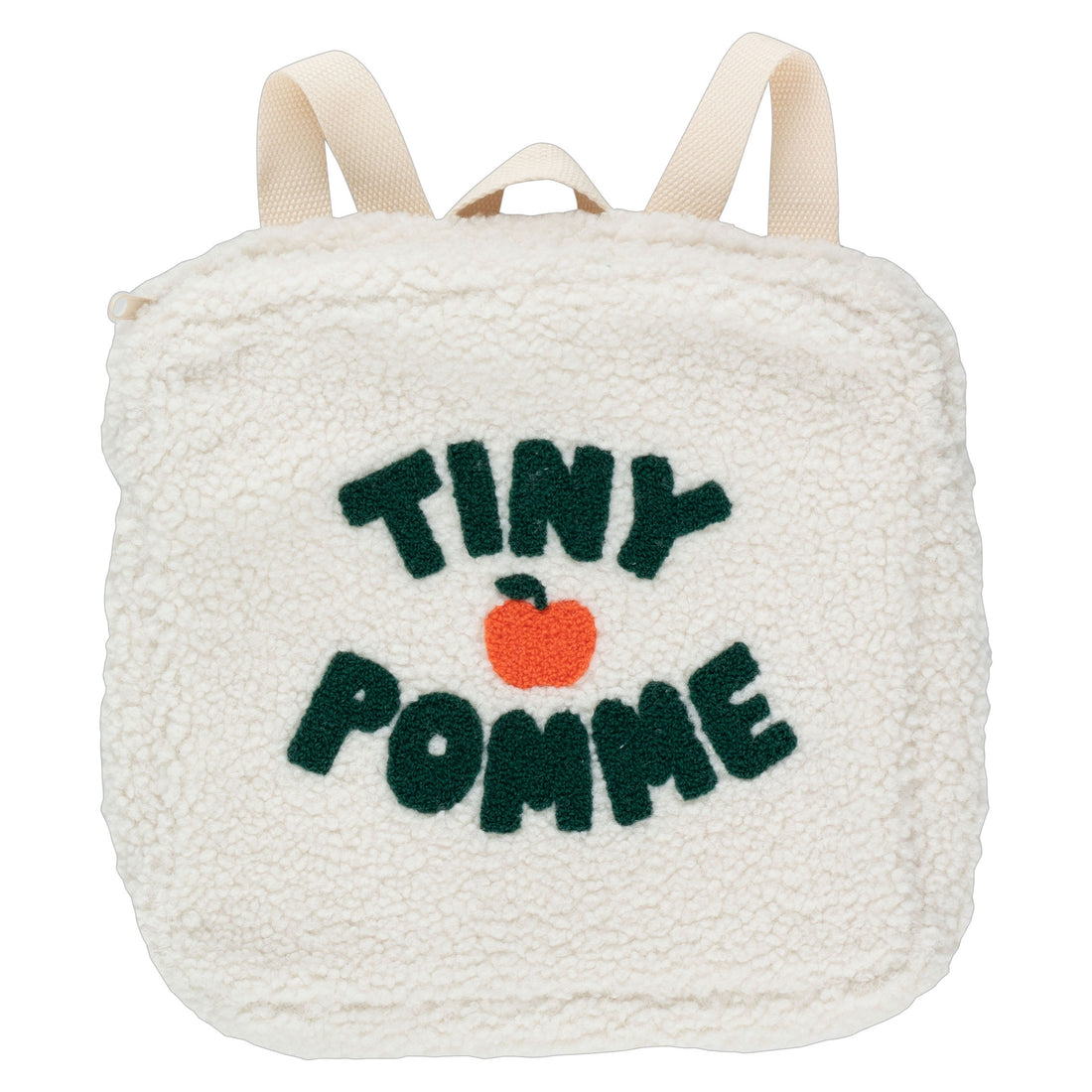 Tiny Cottons Light Cream Tiny Pomme Sherpa Toddler Backpack