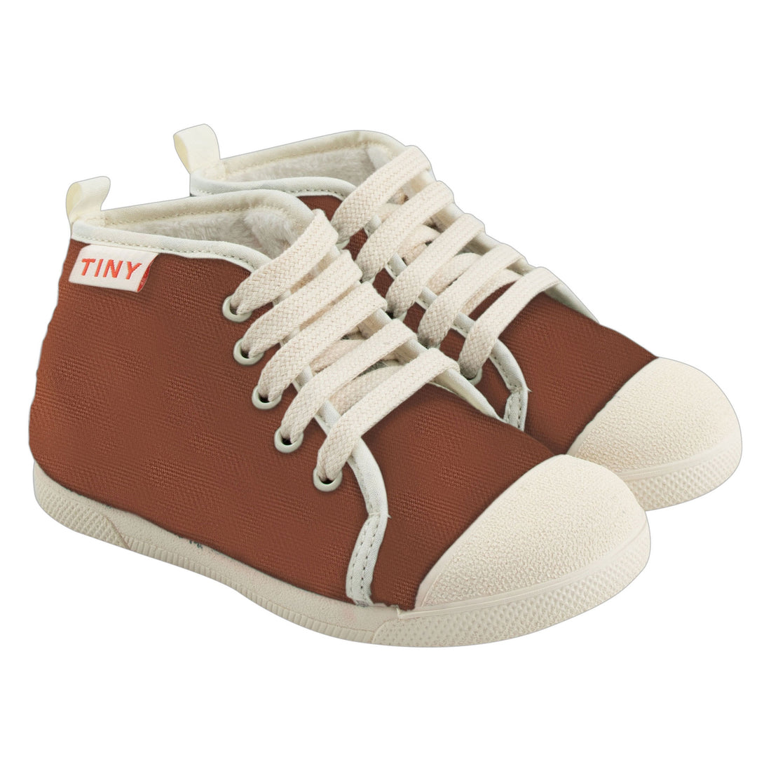 Tiny Cottons Chocolate Solid Hi-Top Sneakers