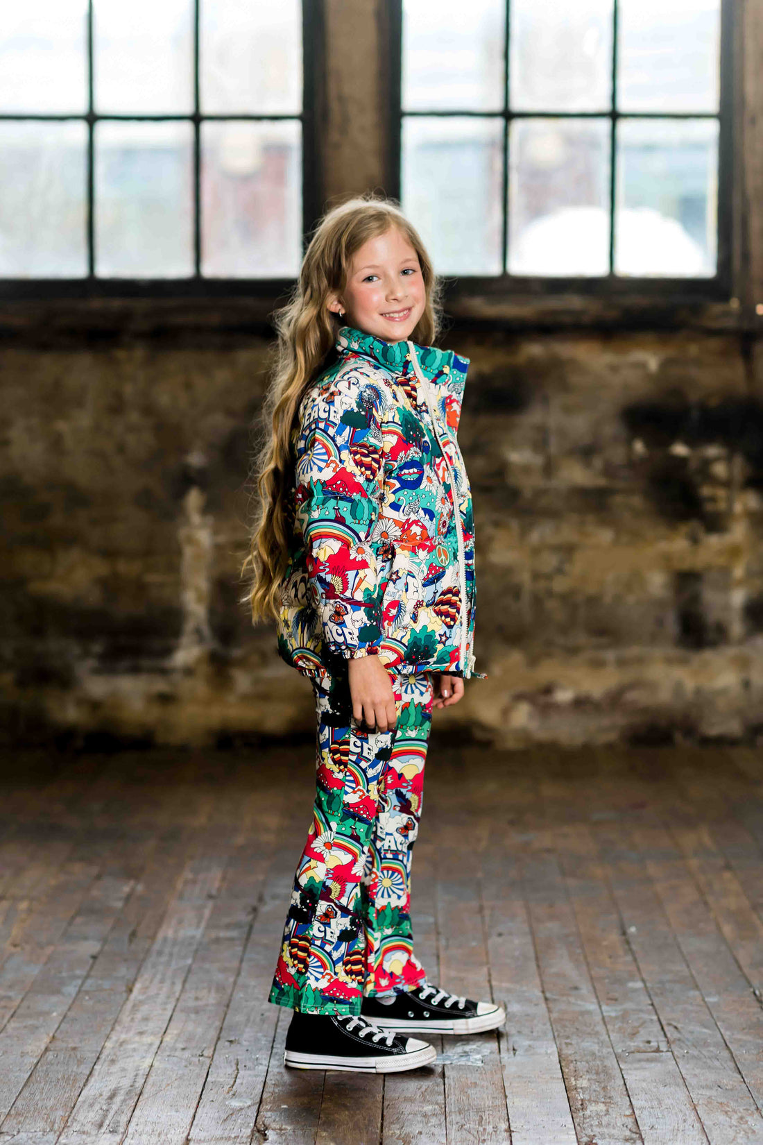 Rock Your Baby Multi All You Need Is Love Puff Padded Jacket